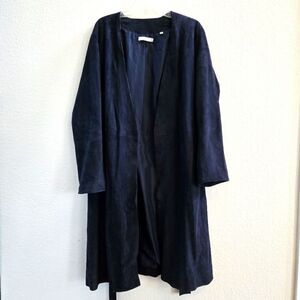 VINCE Suede Robe Wrap Coat Jacket size L